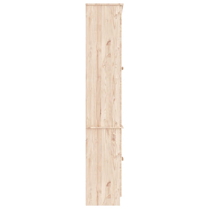 Vitrinekast Alta 77X35X186,5 Cm Massief Grenenhout