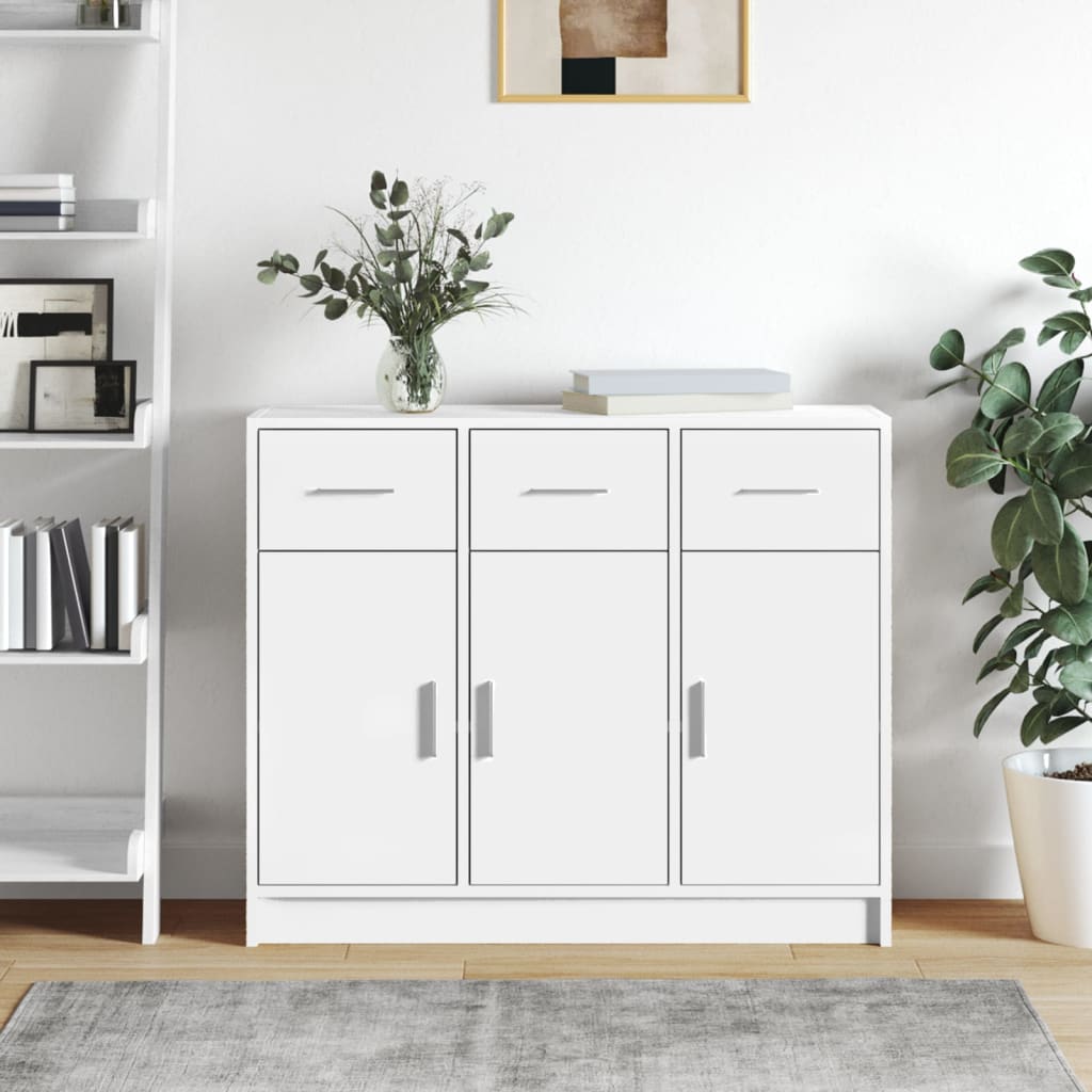 Dressoir 91X28X75 Cm Bewerkt Hout Kleurig