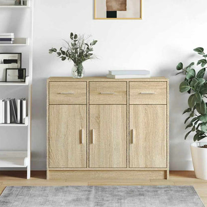 Dressoir 91X28X75 Cm Bewerkt Hout Kleurig