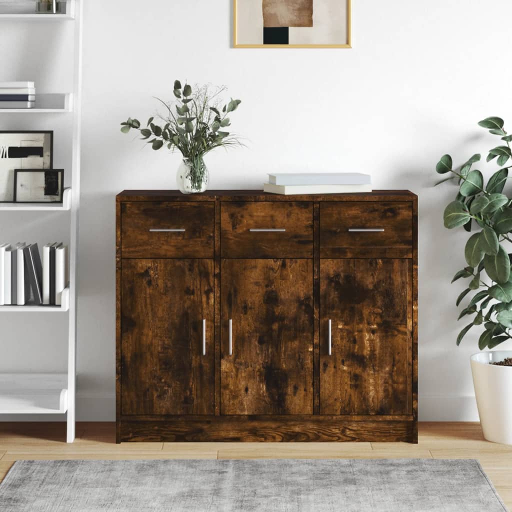 Dressoir 91X28X75 Cm Bewerkt Hout Kleurig