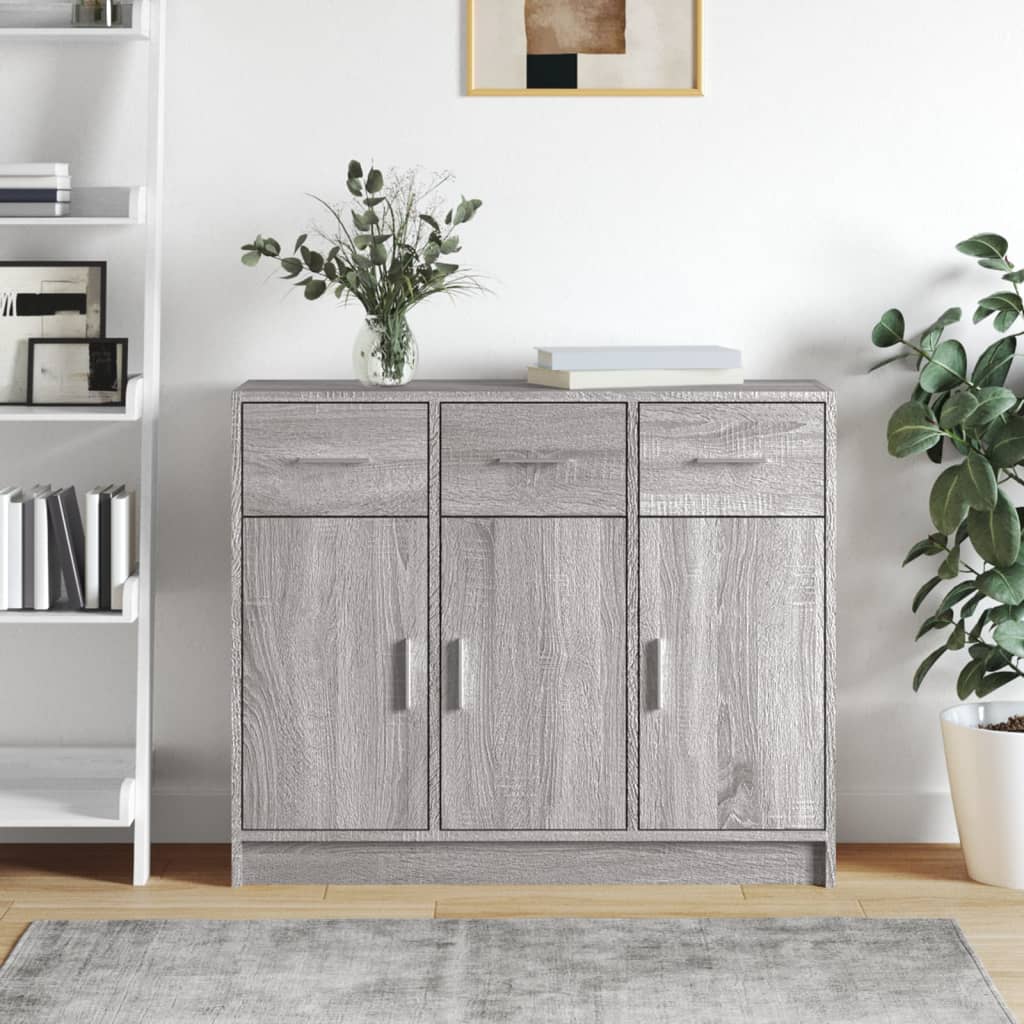 Dressoir 91X28X75 Cm Bewerkt Hout Kleurig