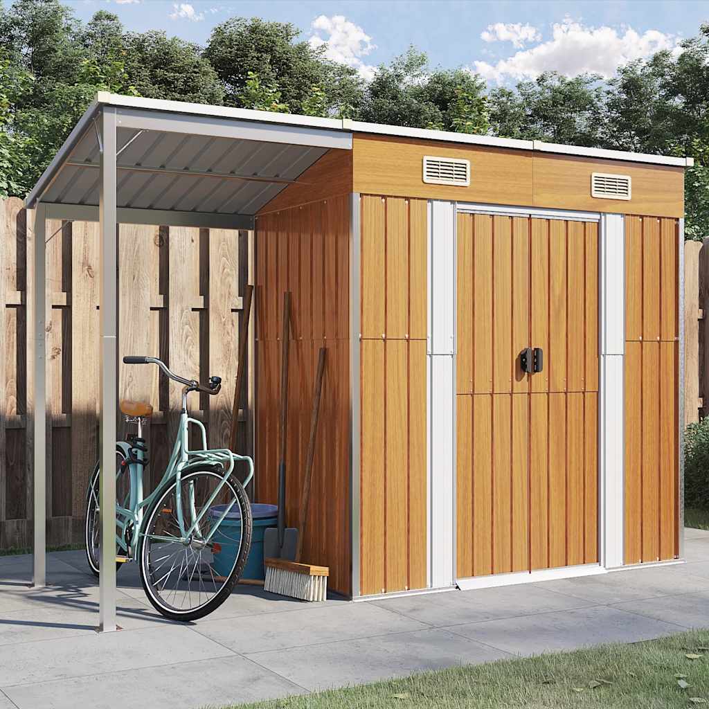 Tuinschuur Met Verlengd Dak 277X107X181 Cm Staal
