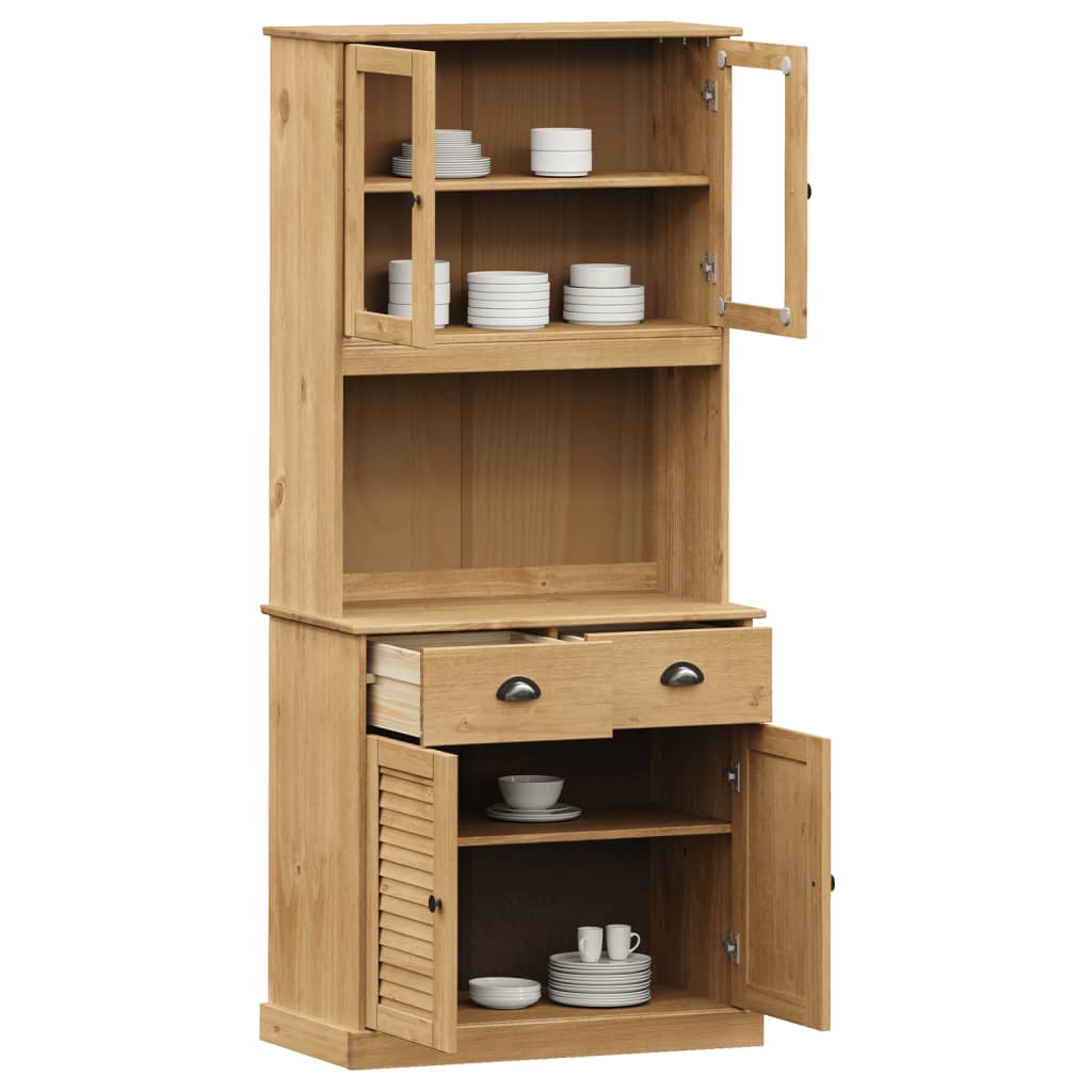 Hoge Kast Vigo 78X40X175 Cm Massief Grenenhout