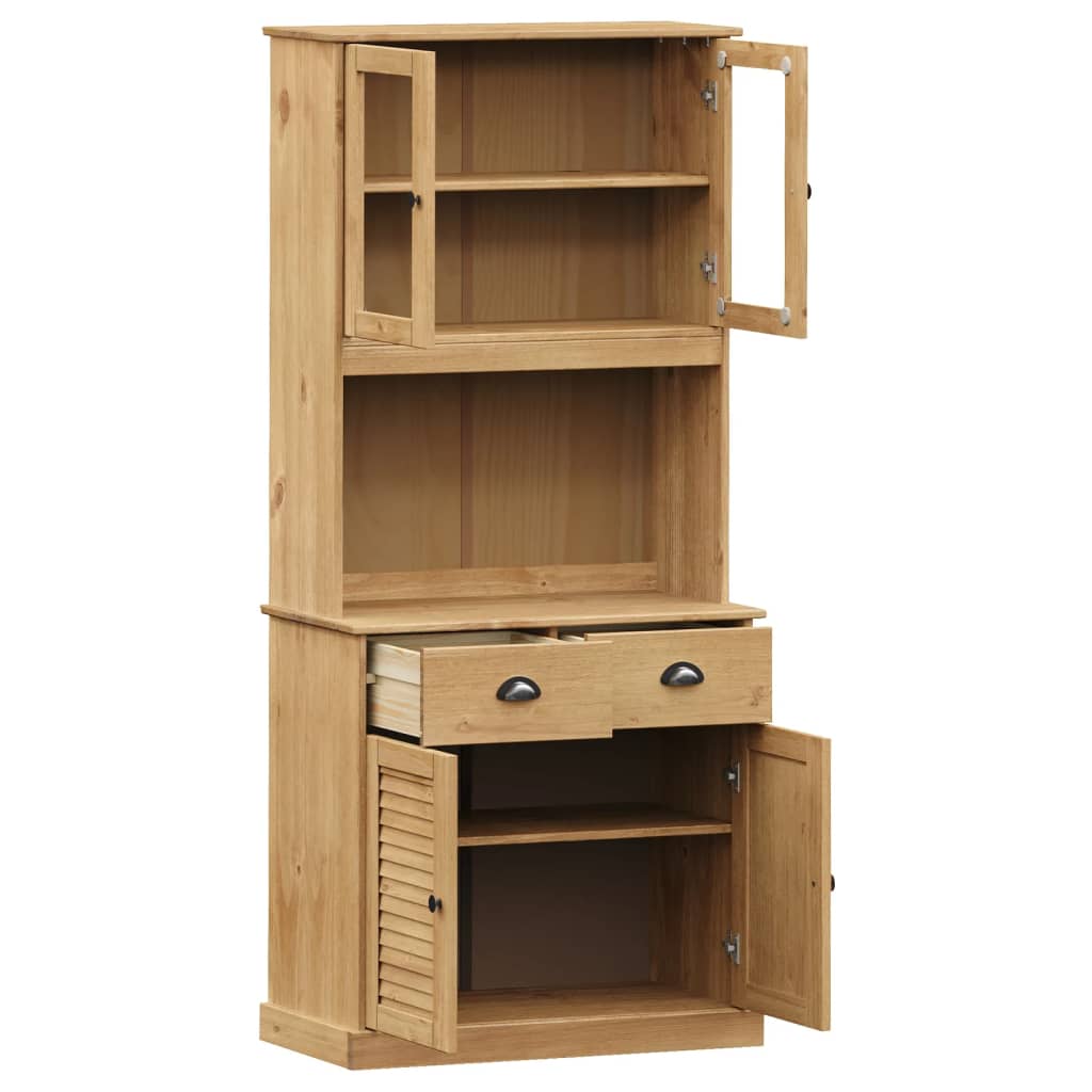 Hoge Kast Vigo 78X40X175 Cm Massief Grenenhout