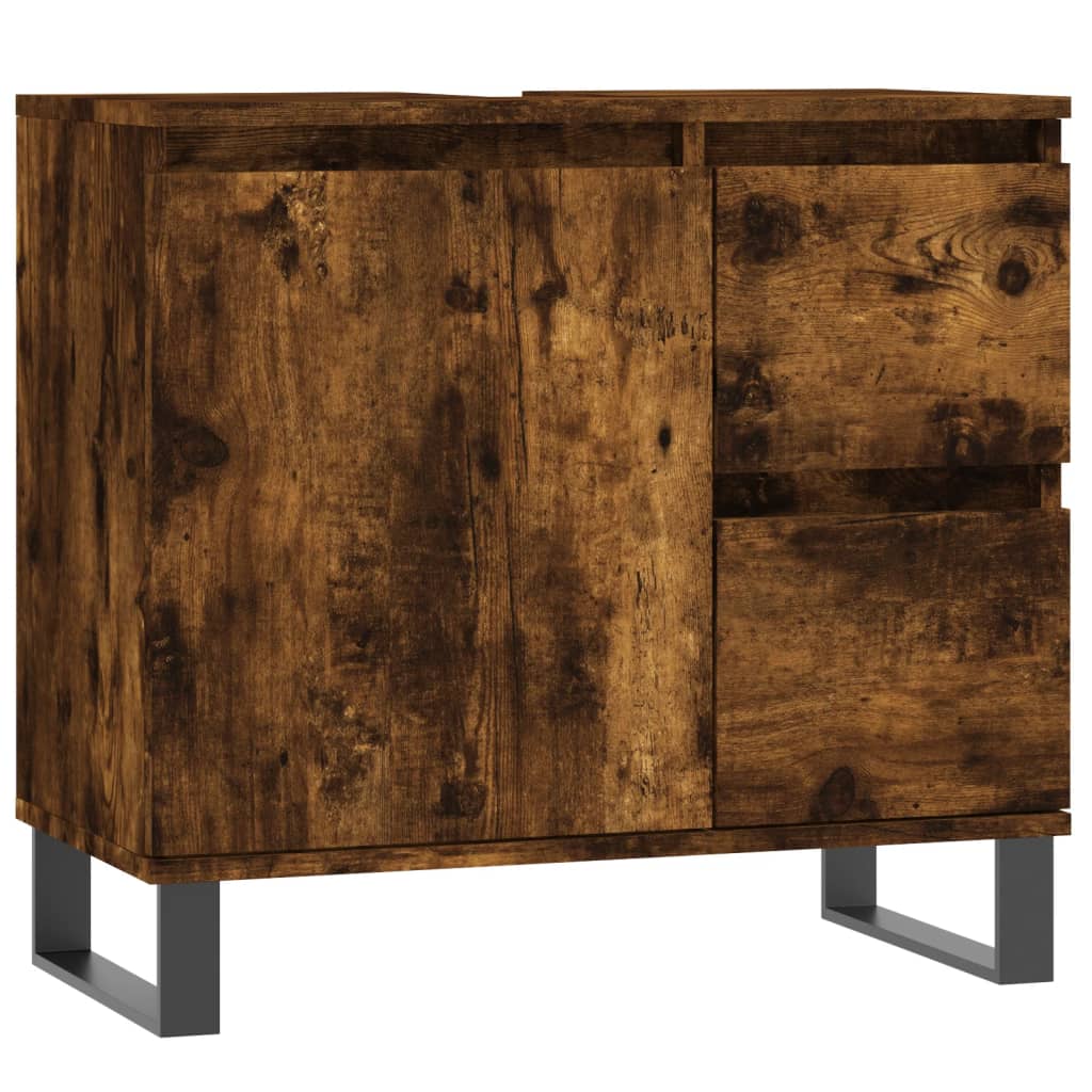 Badkamermeubelset Bewerkt Hout Kleurig