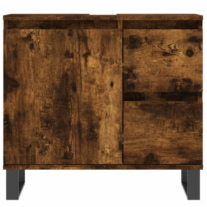 Badkamermeubelset Bewerkt Hout Kleurig