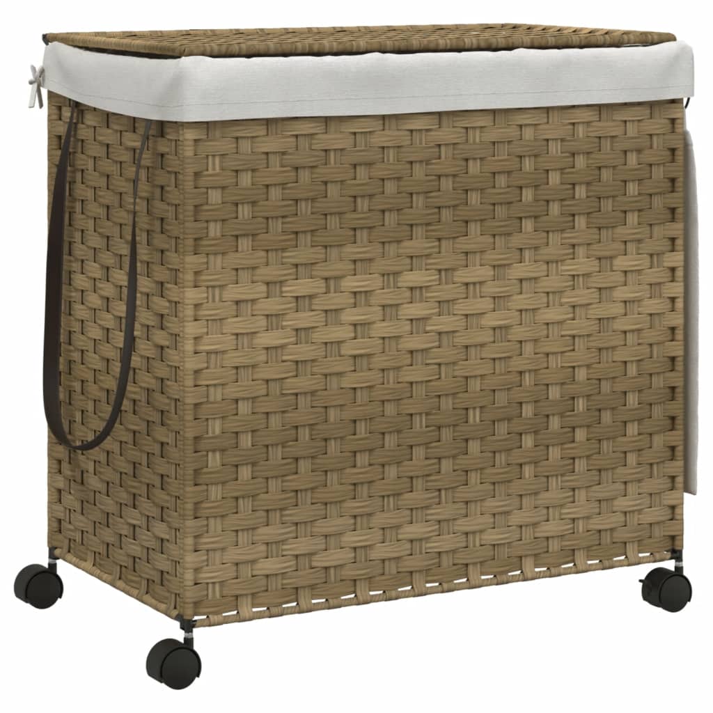 Wasmand Op Wielen 60X35X60,5 Cm Rattan