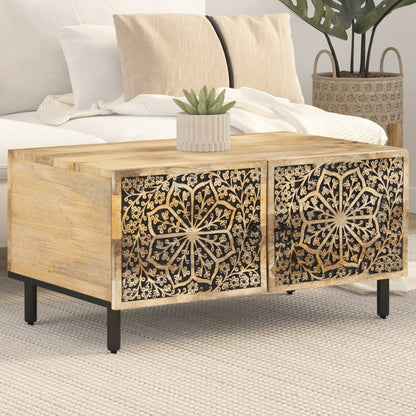 Salontafel 80X50X40 Cm Massief Mangohout