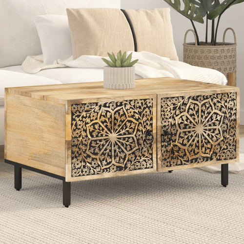 Salontafel 80X50X40 Cm Massief Mangohout