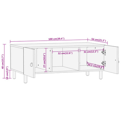 Salontafel 100X54X40 Cm Massief Mangohout
