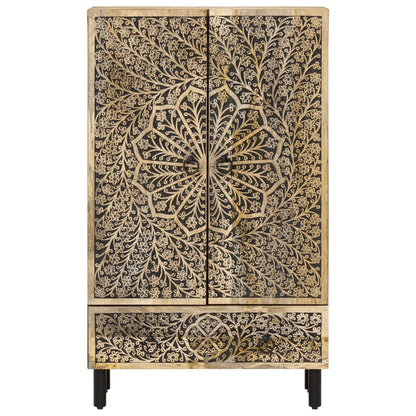 Hoge Kast 60X33X100 Cm Massief Mangohout