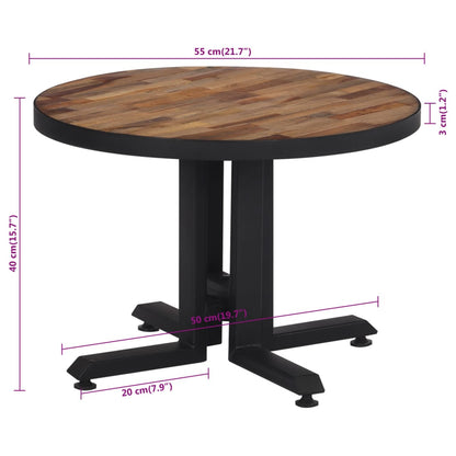 Salontafel Ø Massief Gerecycled Teakhout