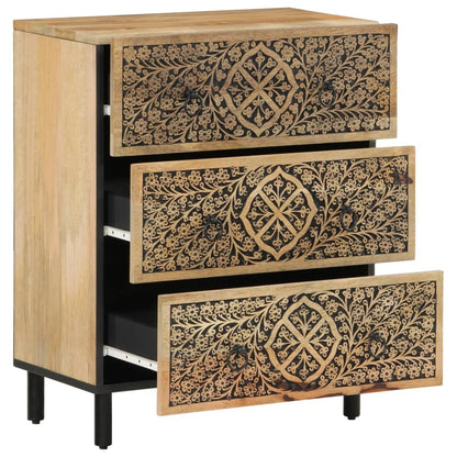 Bijzetkasten 2 St 60X33X75 Cm Massief Mangohout Bruin