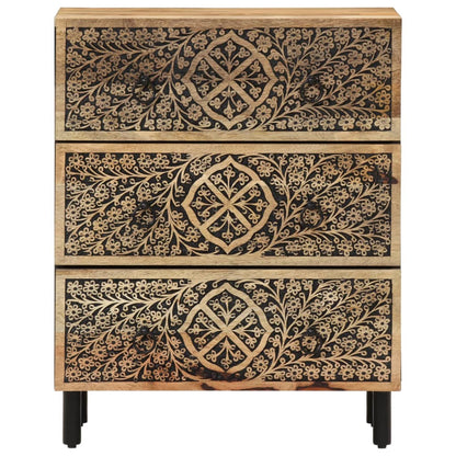 Bijzetkasten 2 St 60X33X75 Cm Massief Mangohout Bruin