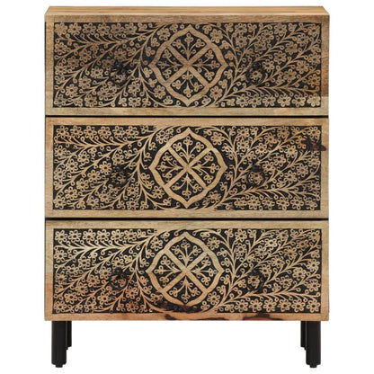 Bijzetkasten 3 St 60X33X75 Cm Massief Mangohout Bruin