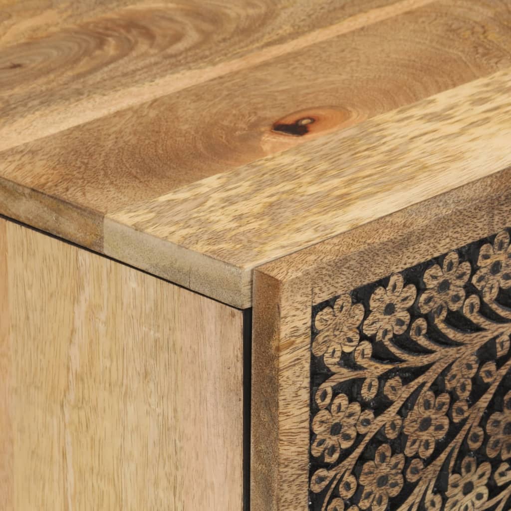 Bijzetkasten 3 St 60X33X75 Cm Massief Mangohout Bruin
