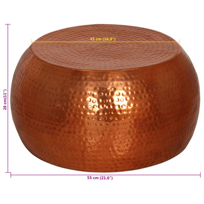 Salontafel Ø 55X28 Cm Aluminium Messing