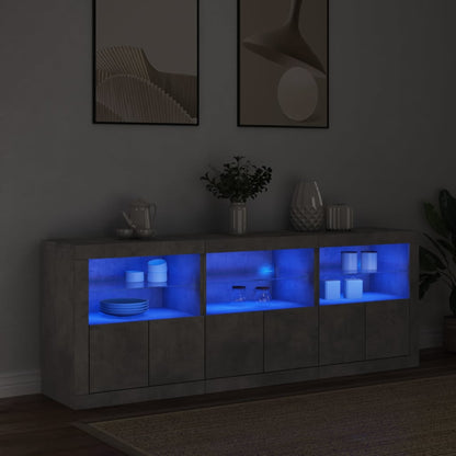 Dressoir Met Led-Verlichting 181,5X37X67 Cm