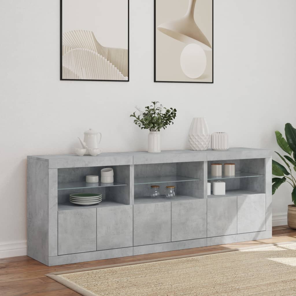 Dressoir Met Led-Verlichting 181,5X37X67 Cm