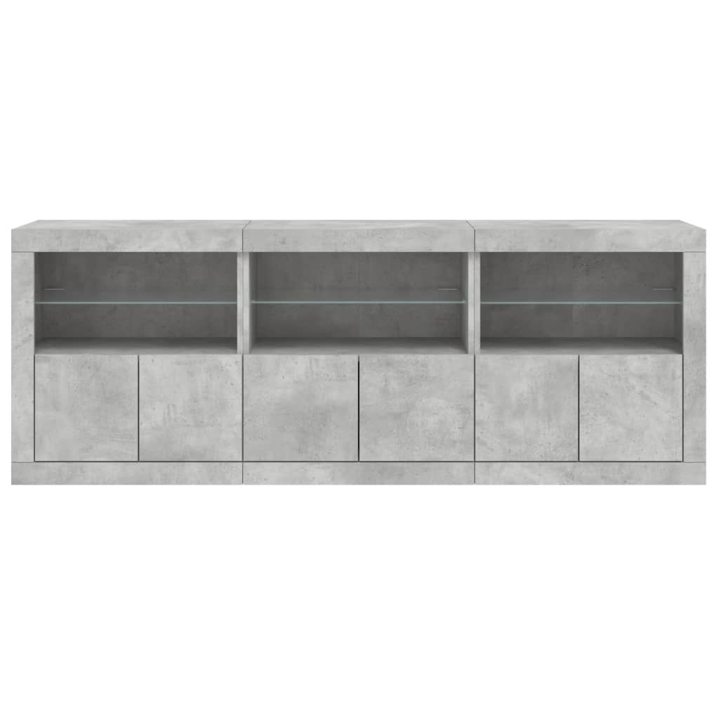 Dressoir Met Led-Verlichting 181,5X37X67 Cm