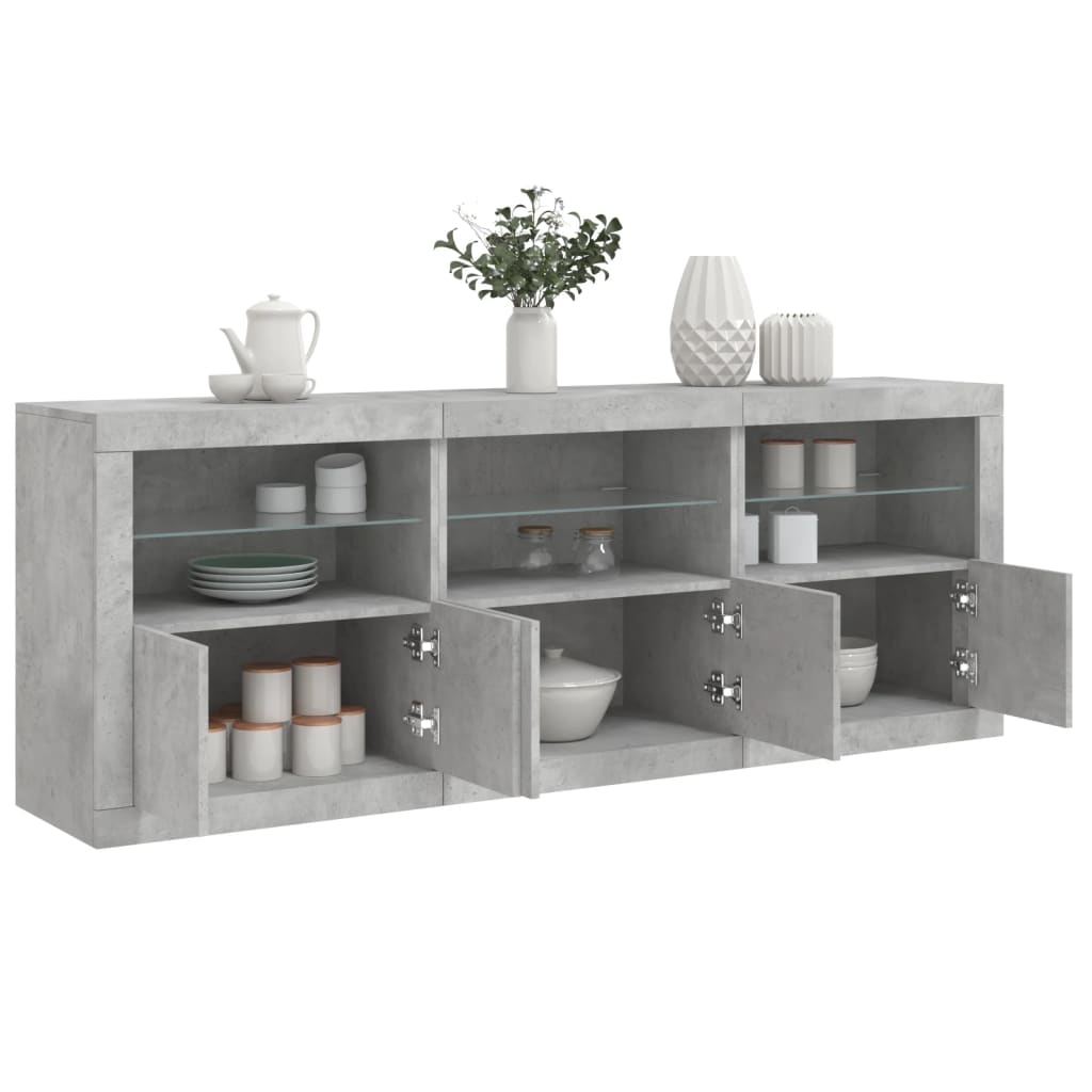 Dressoir Met Led-Verlichting 181,5X37X67 Cm