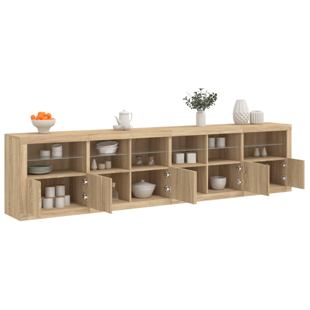Dressoir Met Led-Verlichting 283X37X67 Cm