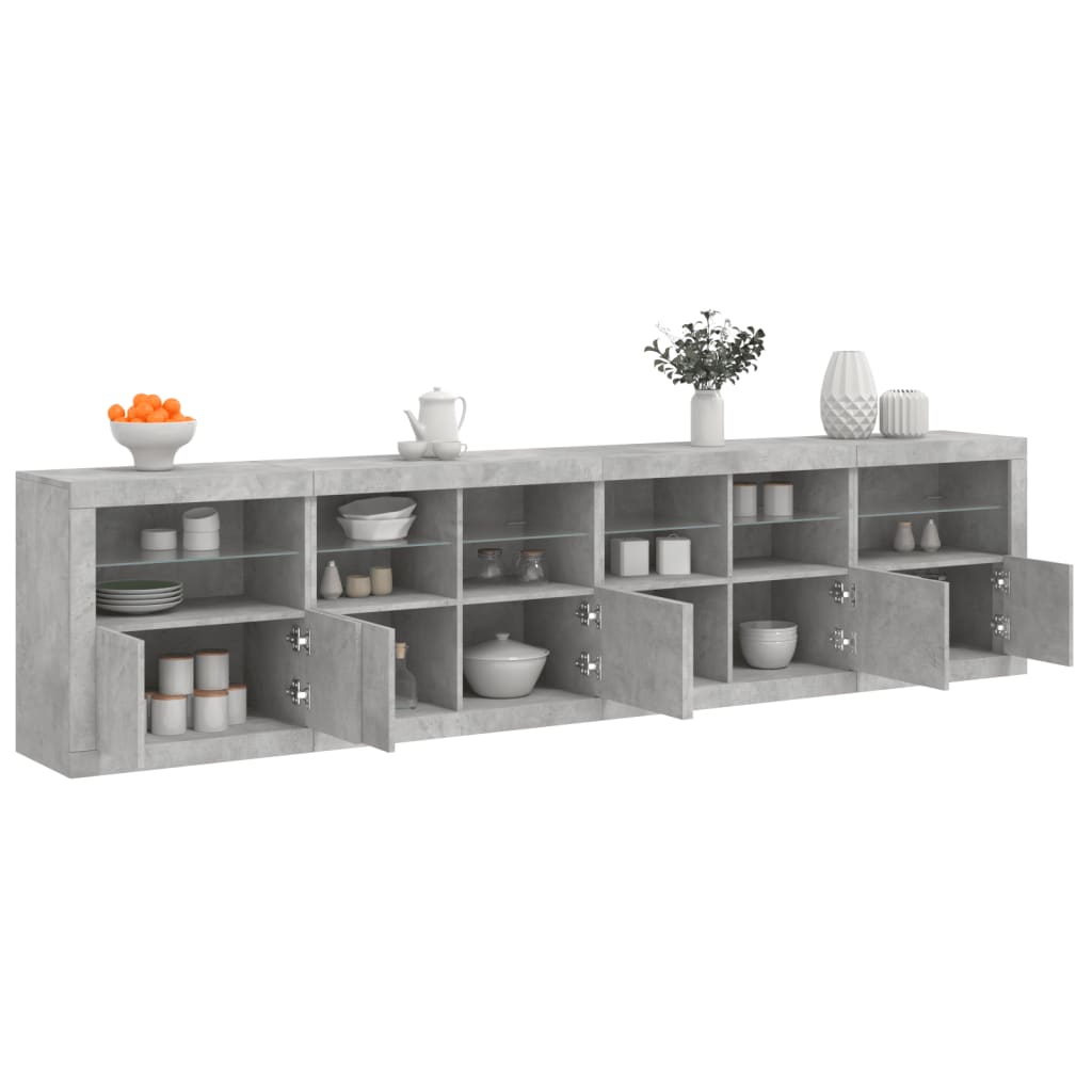 Dressoir Met Led-Verlichting 283X37X67 Cm