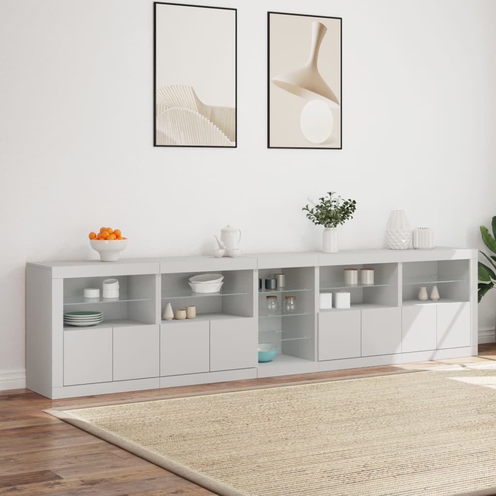 Dressoir Met Led-Verlichting 283X37X67 Cm