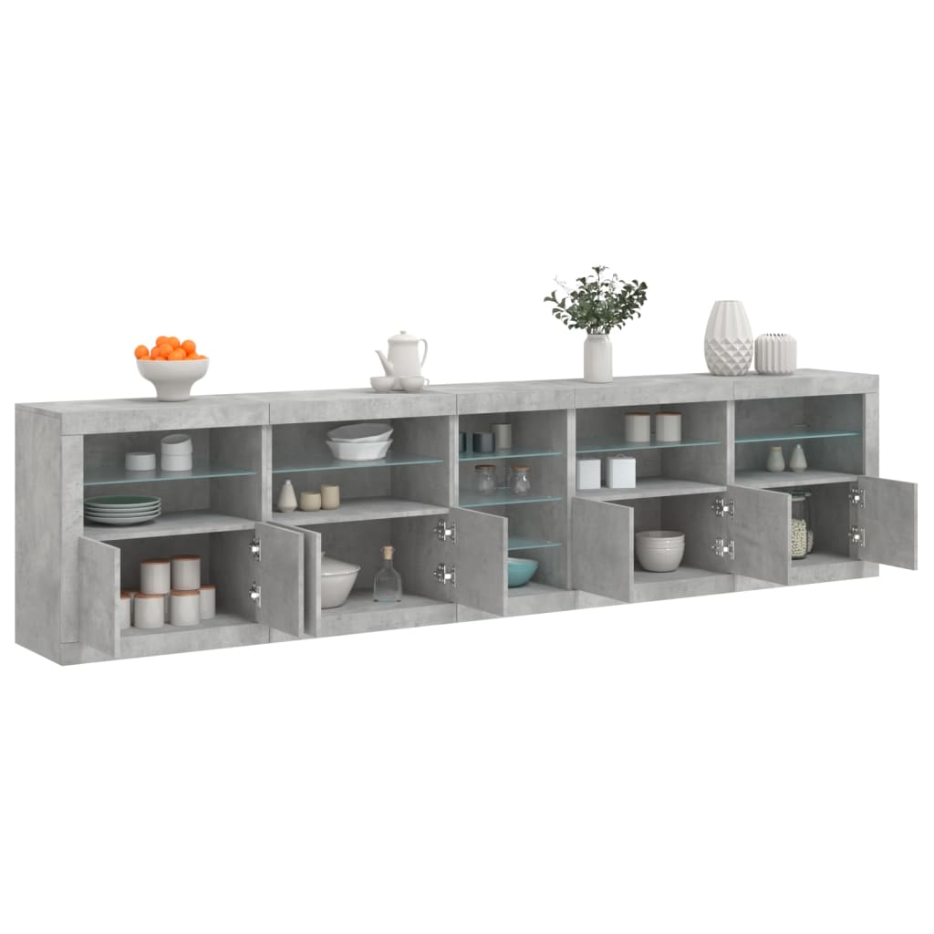 Dressoir Met Led-Verlichting 283X37X67 Cm