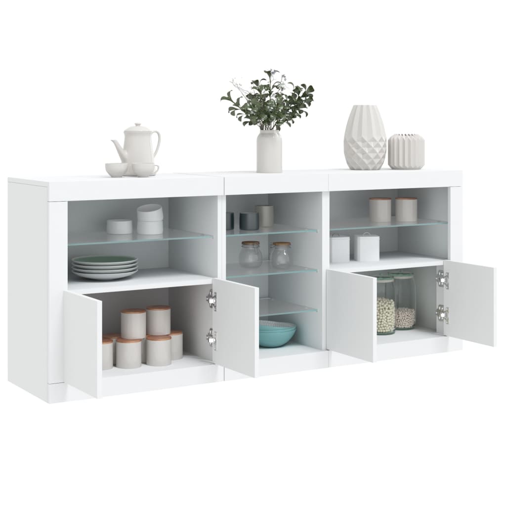 Dressoir Met Led-Verlichting 162X37X67 Cm