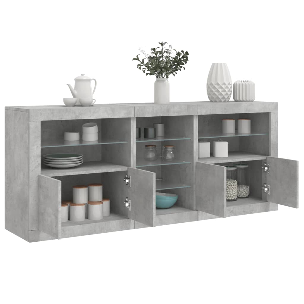 Dressoir Met Led-Verlichting 162X37X67 Cm