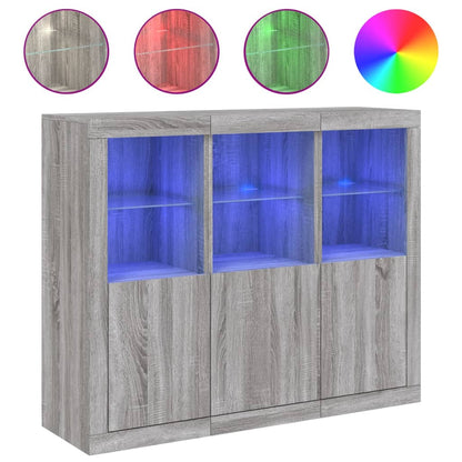 Dressoirs Met Led-Verlichting Bewerkt Hout