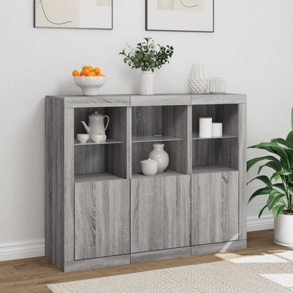 Dressoirs Met Led-Verlichting Bewerkt Hout
