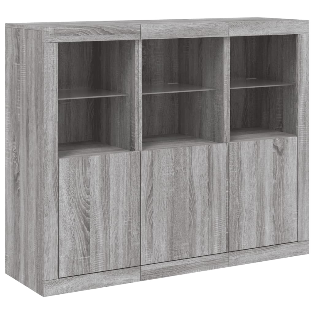 Dressoirs Met Led-Verlichting Bewerkt Hout