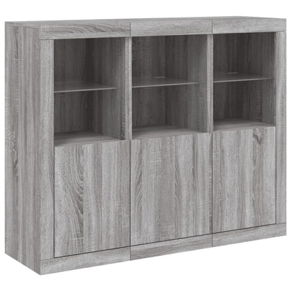 Dressoirs Met Led-Verlichting Bewerkt Hout