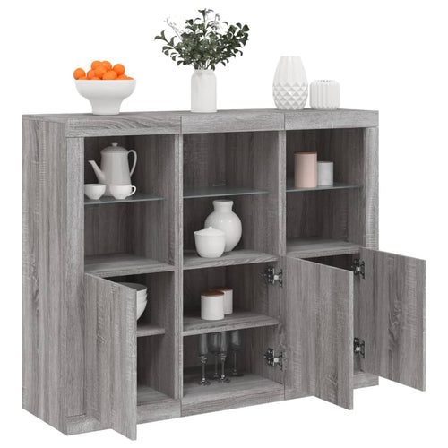 Dressoirs Met Led-Verlichting Bewerkt Hout