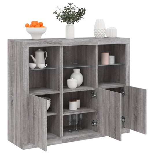 Dressoirs Met Led-Verlichting Bewerkt Hout