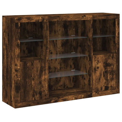 Dressoirs Met Led-Verlichting Bewerkt Hout