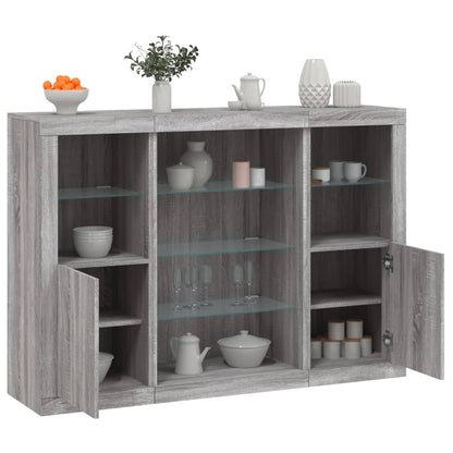 Dressoirs Met Led-Verlichting Bewerkt Hout