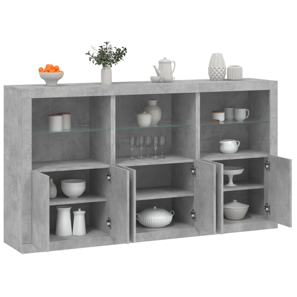 Dressoir Met Led-Verlichting 181,5X37X100 Cm Kleur