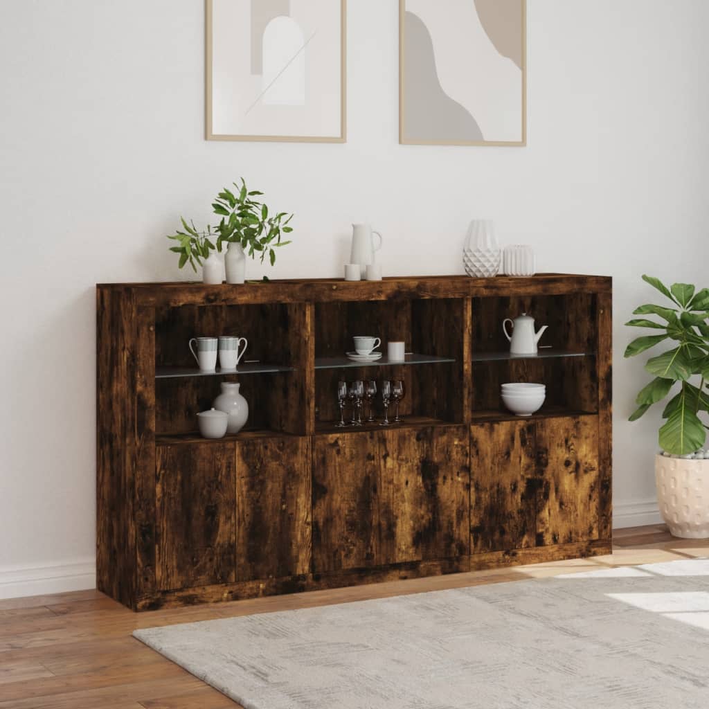 Dressoir Met Led-Verlichting 181,5X37X100 Cm Kleur