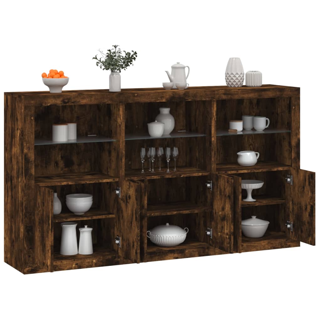 Dressoir Met Led-Verlichting 181,5X37X100 Cm Kleur
