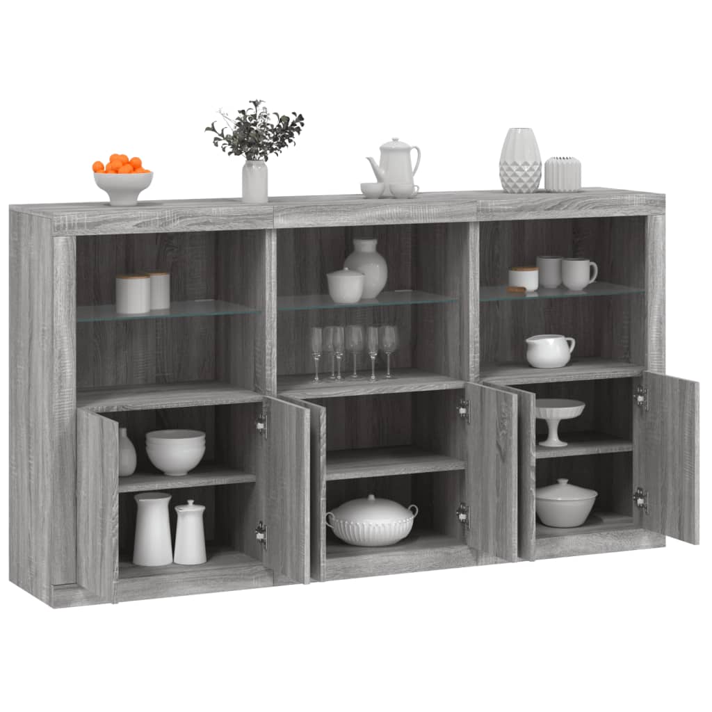 Dressoir Met Led-Verlichting 181,5X37X100 Cm Kleur