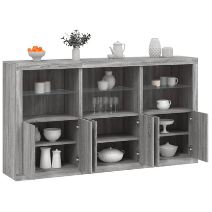 Dressoir Met Led-Verlichting 181,5X37X100 Cm Kleur