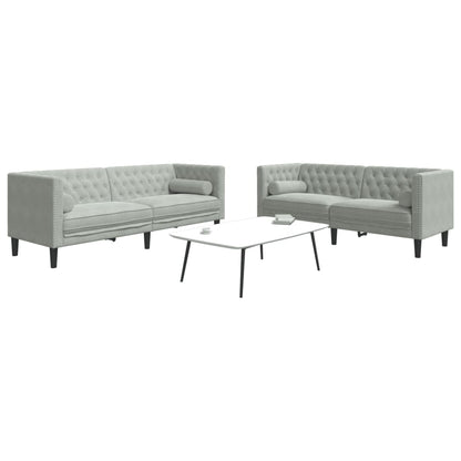 2-Delige Loungeset Chesterfield En Bolsters Fluweel