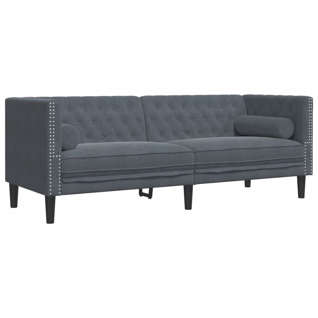 2-Delige Loungeset Chesterfield En Bolsters Fluweel