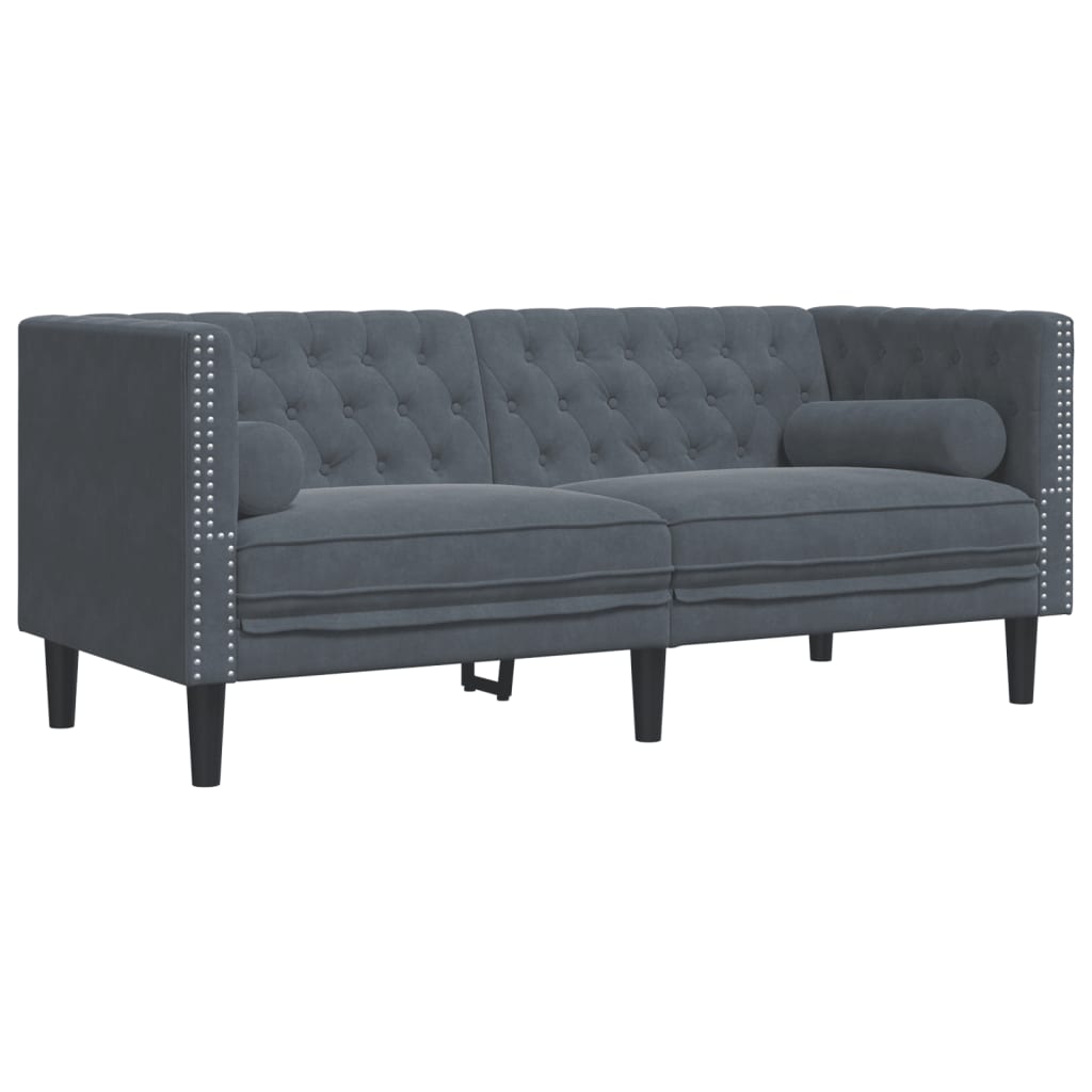 2-Delige Loungeset Chesterfield En Bolsters Fluweel