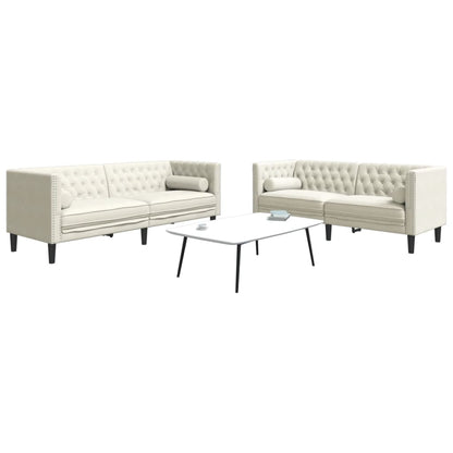 2-Delige Loungeset Chesterfield En Bolsters Fluweel