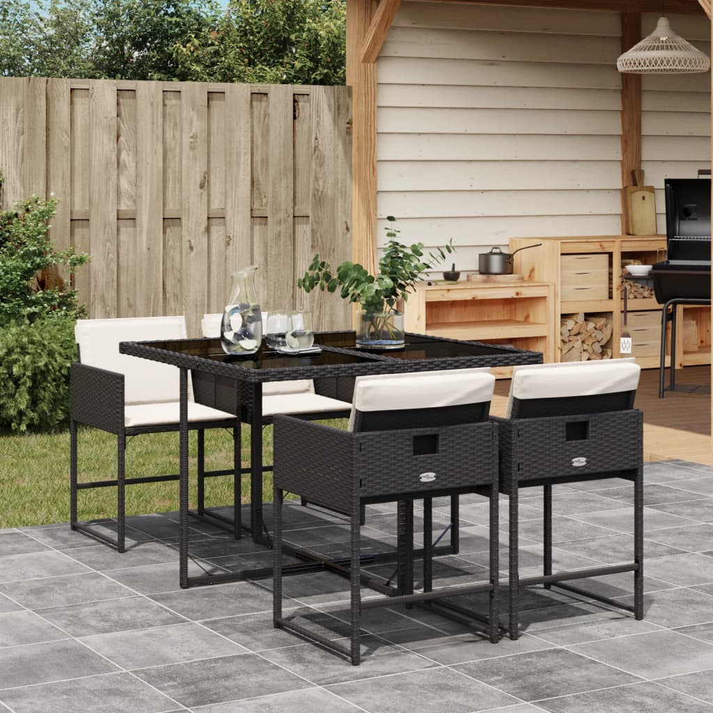 9-Delige Tuinset Met Kussens Poly Rattan
