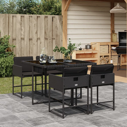9-Delige Tuinset Met Kussens Poly Rattan